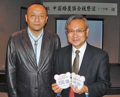 史団長(左)と大西社長