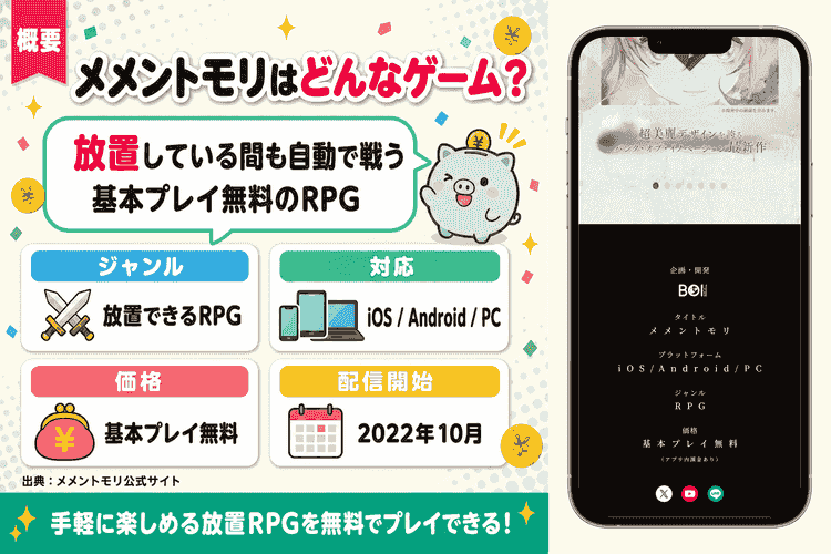 基本情報（ジャンル・対応端末・価格・配信開始）の要約図