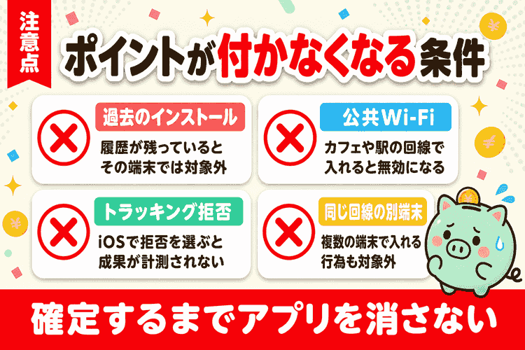 ポイントが付かなくなる4つの条件