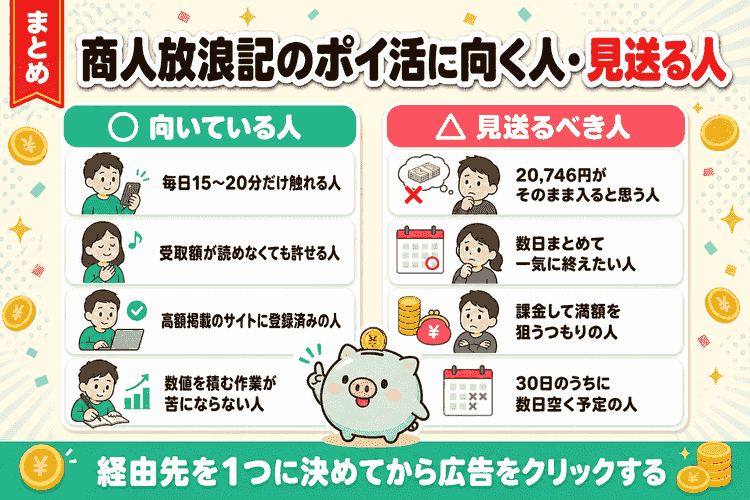 向いている人と見送るべき人の比較マトリクス図