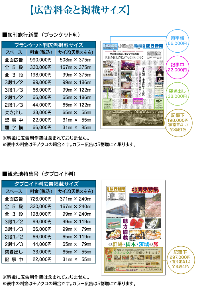 料金表