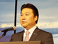 12年ぶりの東京事務所、「夏までに必ず完全復興」 (別府市)