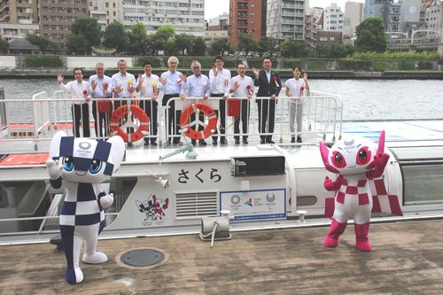 水上バス外装一新　東京オリパラ仕様を披露　東京都公園協会