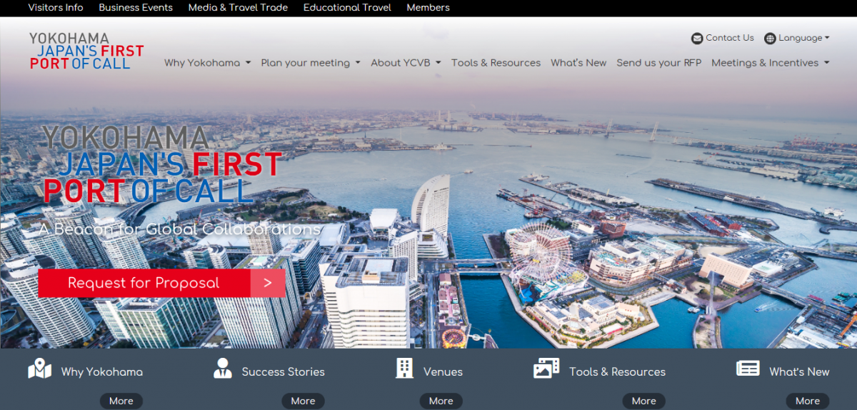 横浜観光コンベンション・ビューロー、コンベンション・インセンティブ主催者向けホームページをリニューアル